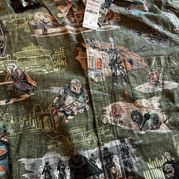 NWT Reyn Spooner Olive Mandalorian Shirt - Picture 4 of 4